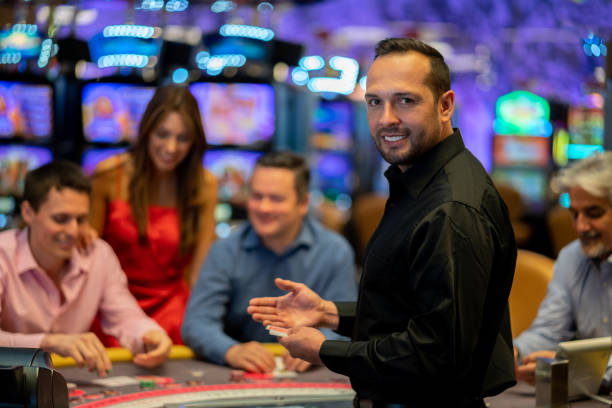 Live dealer blackjack table with multi-camera studio view